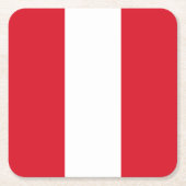 ペルー国旗 スクエアペーパーコースター (正面)