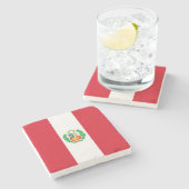 ペルー国旗 ストーンコースター (横)