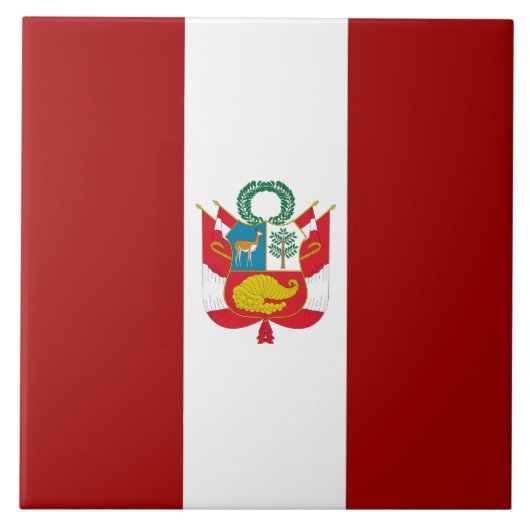ペルー国旗 タイル (正面)