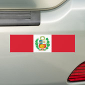 ペルー国旗 バンパーステッカー (車上)