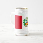 ペルー国旗 ビールジョッキ (正面左)