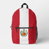 ペルー国旗 プリントバックパック (正面)