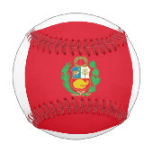 ペルー国旗&ペルーのスポーツ/野球ボール 野球ボール (裏面)