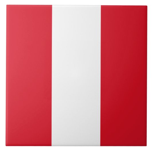 ペルー国旗(ペルー国旗) タイル (正面)