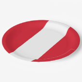 ペルー国旗(ペルー国旗) ペーパープレート (アングル)