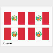 ペルー国旗、ペルー国旗 長方形シール (シート)