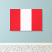 ペルー国旗（ペルー） キャンバスプリント (インサイチュ (ウッドフロア))