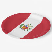 ペルー国旗 ペーパープレート (アングル)