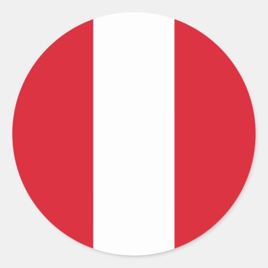 ペルー国旗 ラウンドシール (正面)