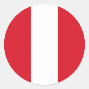 ペルー国旗 ラウンドシール