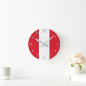 ペルー国旗 ラウンド壁時計 (ホーム)