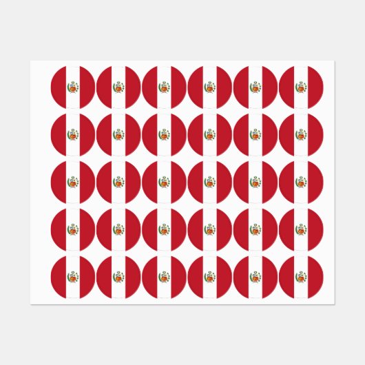 ペルー国旗 ラベル (シート)