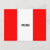 ペルー国旗、ラベル ポストカード (正面)