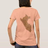 ペルー国旗+地図Tシャツ Tシャツ (裏面)