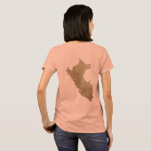 ペルー国旗+地図Tシャツ Tシャツ (裏面フル)