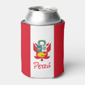 ペルー国旗 缶クーラー (缶正面)