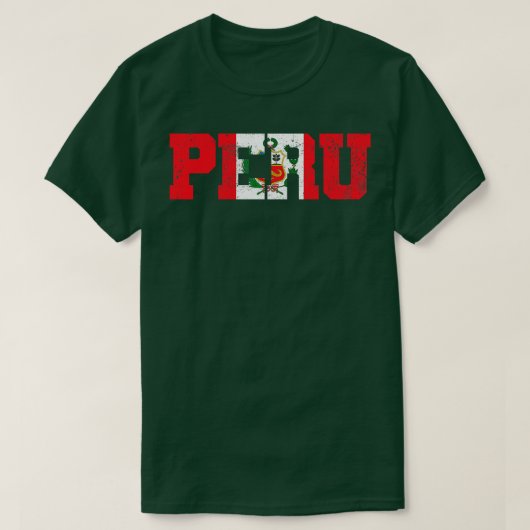 ペルー国旗 Tシャツ (デザイン正面)