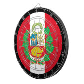 ペルー国旗Dartboardペルー&ダーツ/ゲームボード ダーツボード (正面右)