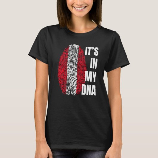 ペルー国旗Dna指紋ペルー Tシャツ (正面)