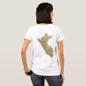 ペルー国旗x地図Tシャツ Tシャツ (裏面フル)