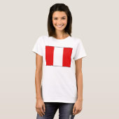 ペルー国旗x地図Tシャツ Tシャツ (正面フル)