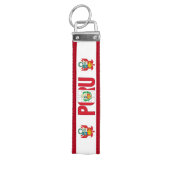ペルー国魅力的旗 リストバンドキーホルダー (鍵トップ)