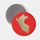 ペルー地図マグネット マグネット (正面/裏面)