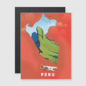 ペルー地図 イラスト旅行ポスター (正面/裏面)