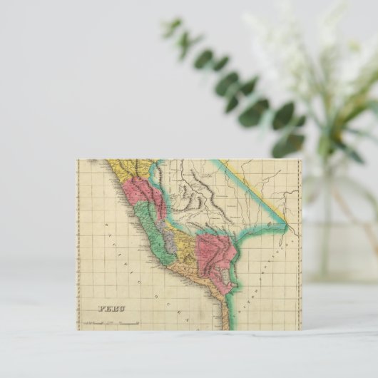 ペルー地図 ポストカード (スタンド正面)
