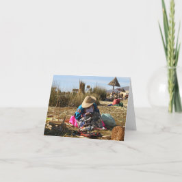 ペルー女性裁縫刺繍 カード