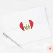 ペルー州旗ハートシール ハートシール (封筒)