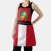 ペルー料理ペルー国旗のシェフキッチン エプロン (インサイチュ)