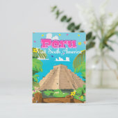 ペルー旅行のポスターアート。 ポストカード (スタンド正面)