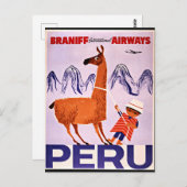 ペルー旅行ヴィンテージ ポストカード (正面/裏面)