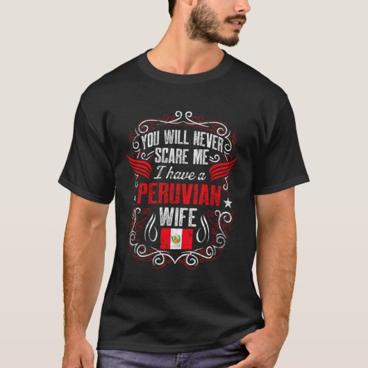 ペルー根ペルー伝統誇りを持ったペルビ Tシャツ (正面)