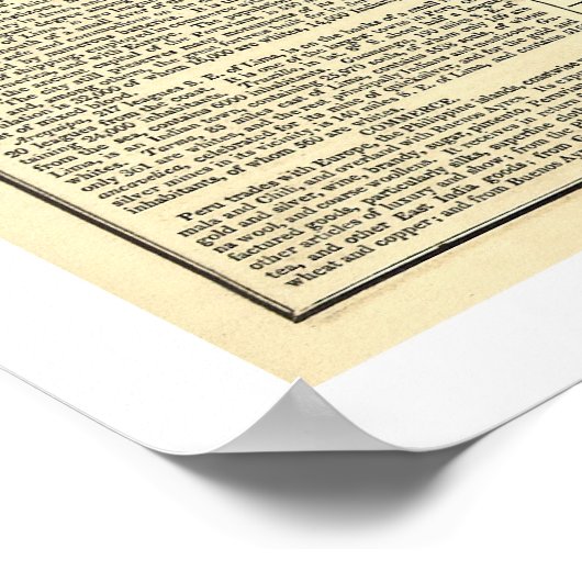 ペルー歴史地図 – 1822 ポスター (角)