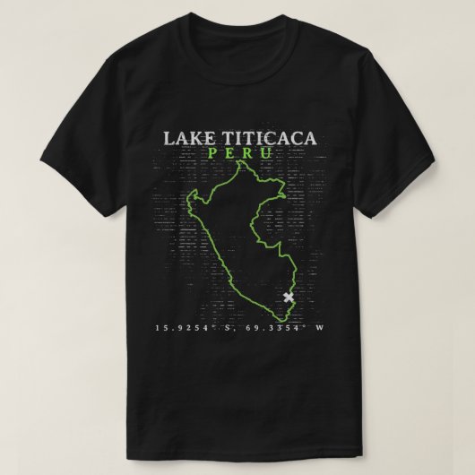 ペルー湖ティチカカ Tシャツ (デザイン正面)