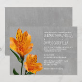 ペルー産のユリのウェディング　招待状 招待状 (正面/裏面)
