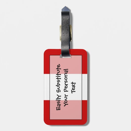 ペルー簡単ID個人の国旗 ラゲッジタグ (裏面縦)