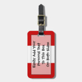 ペルー簡単ID個人用国旗 ラゲッジタグ (正面縦)