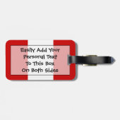 ペルー簡単ID個人用国旗 ラゲッジタグ (裏面横)