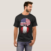 ペルー系アメリカ合衆国ペルー系アメリカ合衆国ツリールーツ国旗 Tシャツ (正面フル)
