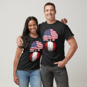 ペルー系アメリカ合衆国ペルー系アメリカ合衆国ツリールーツ国旗 Tシャツ (ユニセックス)