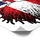 ペルー英国ペルー国旗Tree Roots Flag ポスター (角)