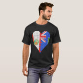 ペルー英国ヴァージン諸島国旗ハート Tシャツ (正面フル)