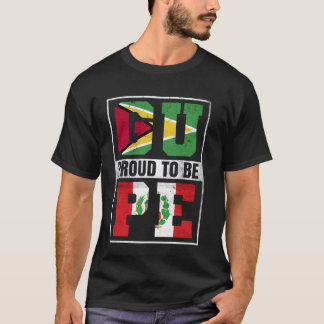 ペルー誇りを持ったガイアナ・ミックスペルーとガイアナ・ヘリタ Tシャツ