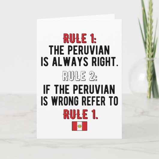 ペルー誇りを持ったルーツペルー国旗ペルー伝統 カード (正面)