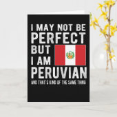 ペルー誇りを持った国旗ペルー伝統ペルールーツ カード (黄色い花)