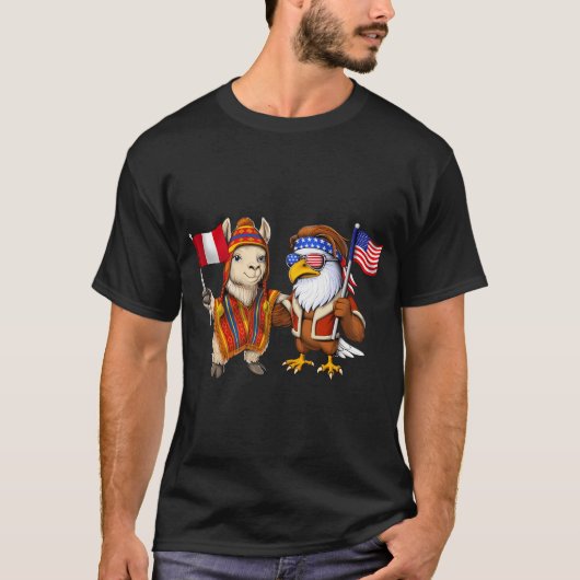 ペルー アメリカのルーツ Tシャツ (正面)
