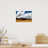 ペルー・アンデスの羊飼いと彼の群れ ポスター (キッチン)